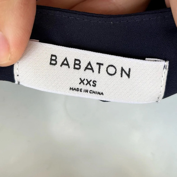 Aritzia Slit Wrap Navy Dress, size XXS - Picture 12 of 12